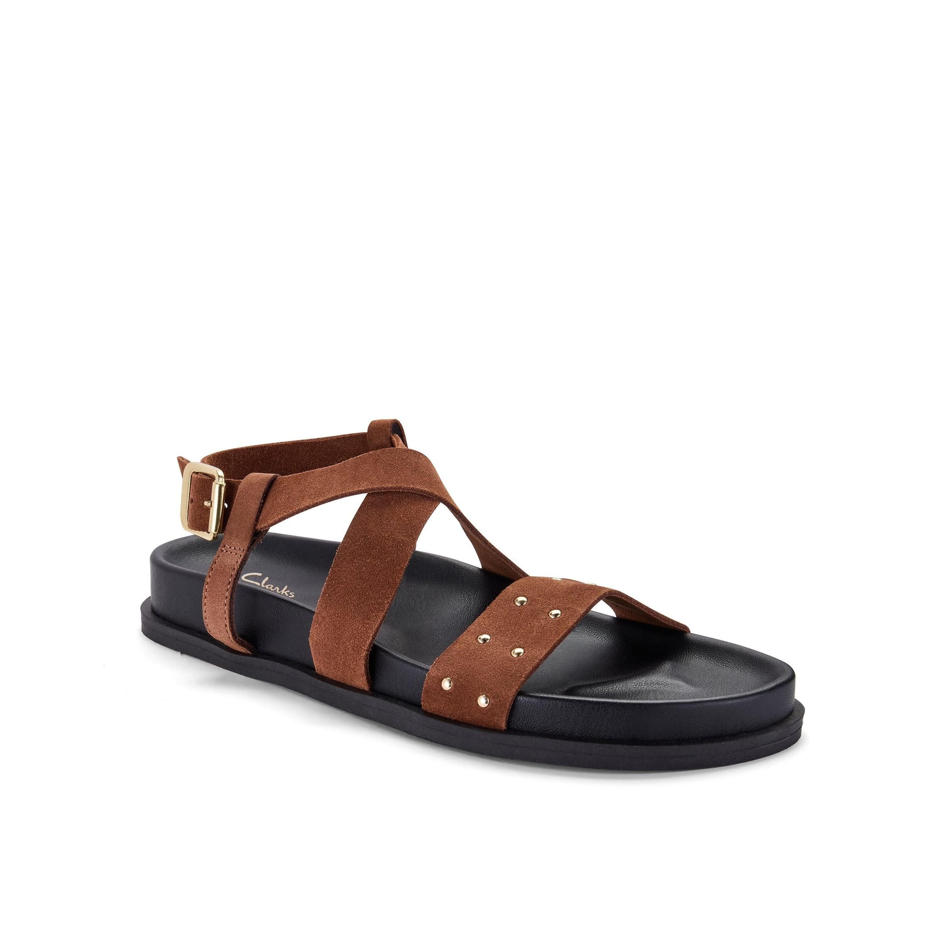 Clarks Clarks Women's Zarlea Strap Tan Flat Sandals in Brown - 4