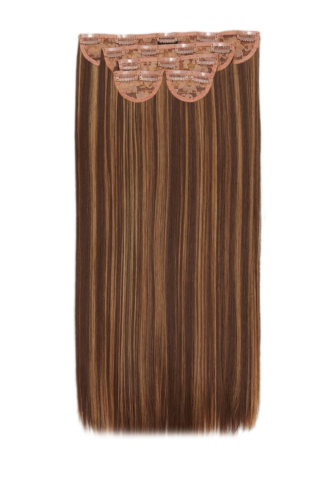 Lullabellz Lullabellz Women's Super Thick 16" 5 Piece Brushed Out Wave Clip In Hair Extensions in Blondette