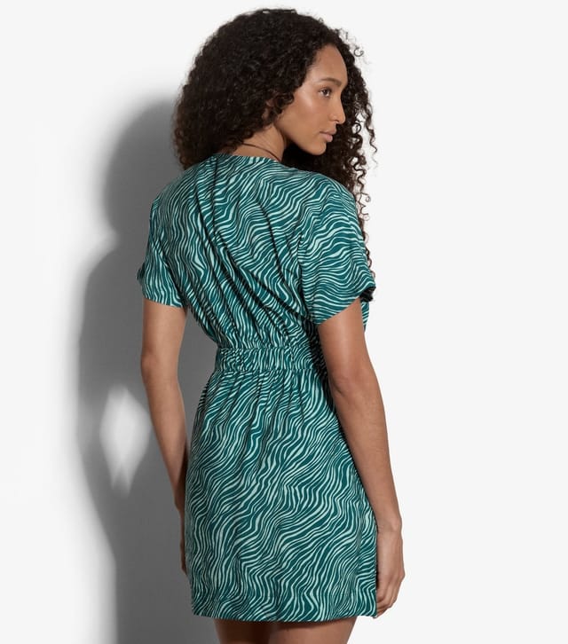 Apricot Women's Blue Wave Print Front Zip Dress Apricot New Look - 3
