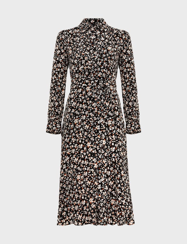 Hobbs London Hobbs London Women's Morgen Tie Waist Fit & Flare Dress in Black - 2