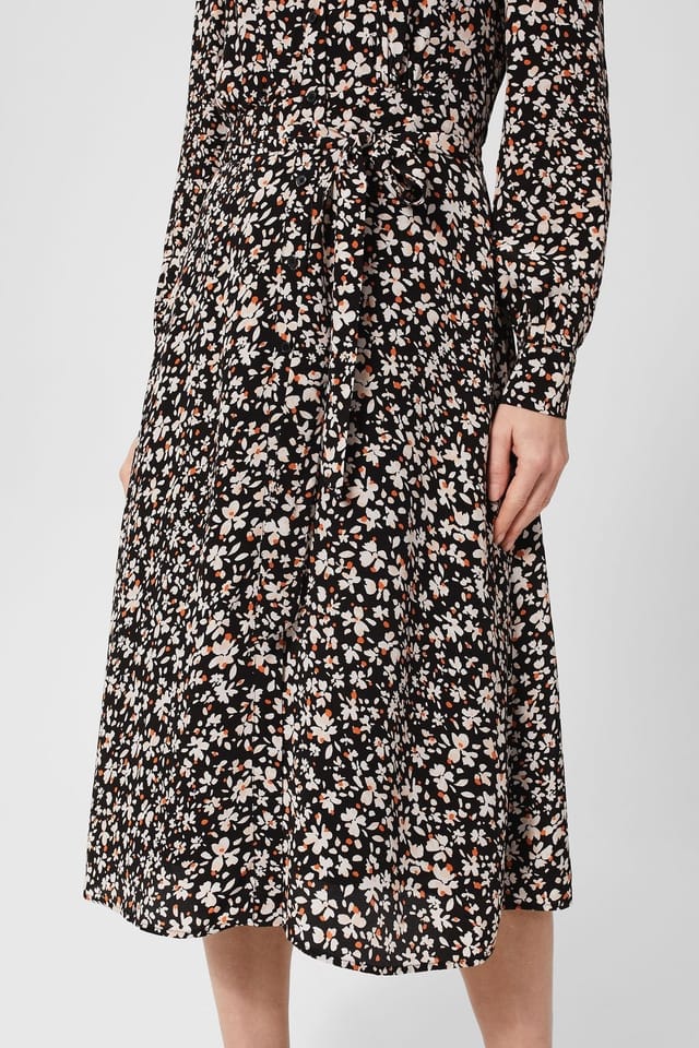 Hobbs London Hobbs London Women's Morgen Tie Waist Fit & Flare Dress in Black - 3