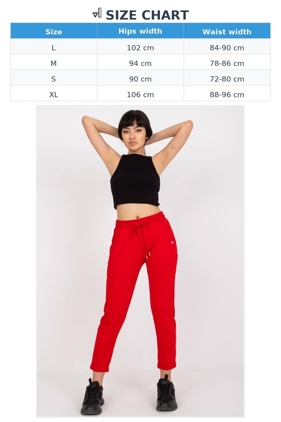 Love Lace Love Lace Women's High Rise Sweatpants with Tied Waist Pockets in Red - 4