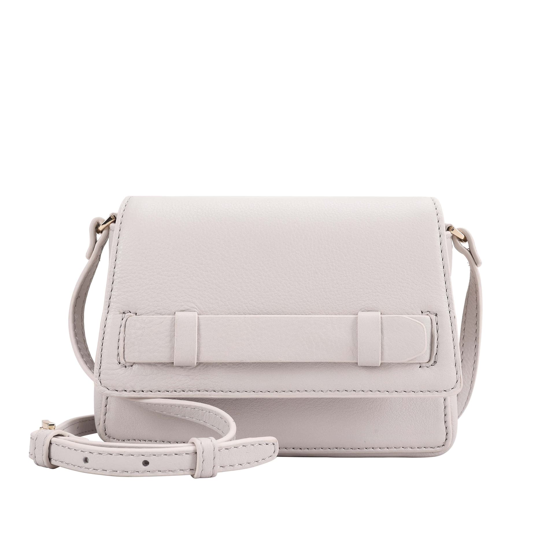 Paul Costelloe Paul Costelloe Women's Bonnie Leather Cross Body Bag in Off-White