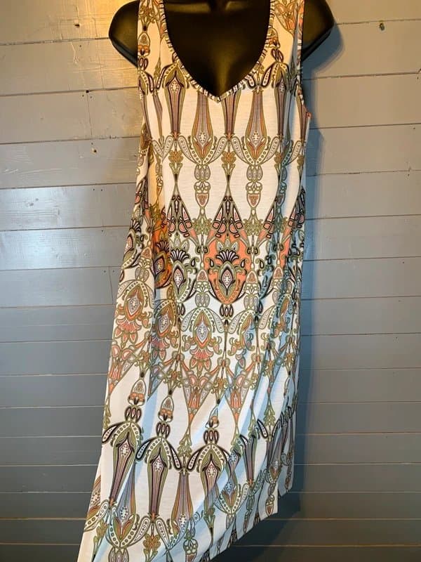 Twin Set Twin Set Milano Printed Shift Dress Sleeveless Summer Dress Size M RRP £200