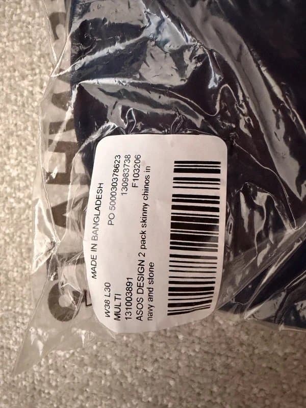 ASOS ASOS twin pack men’s chinos w38 l30