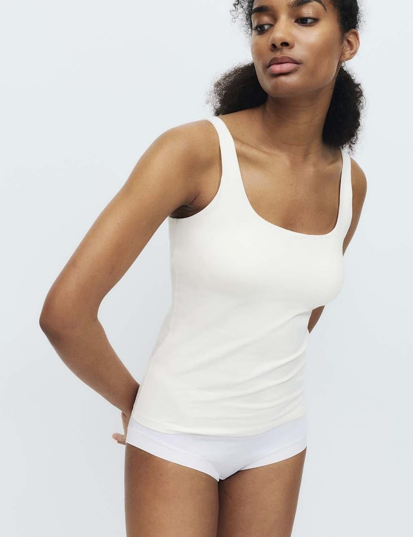 Marks & Spencer M&S Secret Support™ Scoop Neck Bra Vest Ivory - 1