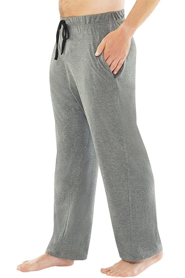 Just Essentials Just Essentials Men's Mens Jersey Pyjama Trousers in Charcoal - 2