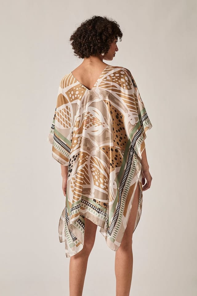 James Lakeland James Lakeland Women's Beige Petal Mosaic Kaftan - 2