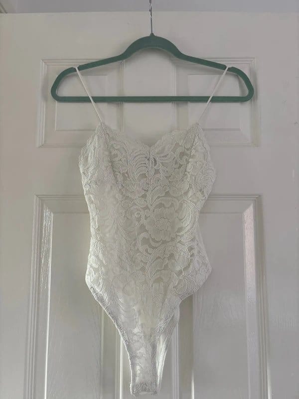 Topshop Cream Lace Bodysuit