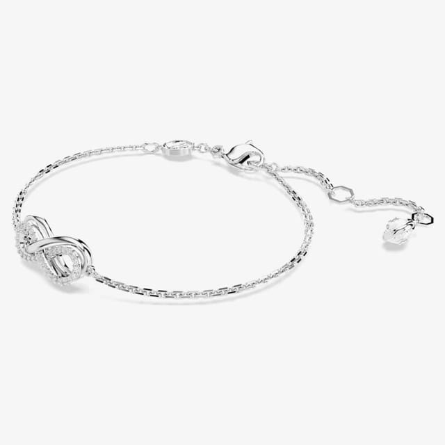Swarovski Swarovski Women's Hyperbola Rhodium Plated White Infinity Bracelet 5679664 in Silver - 2