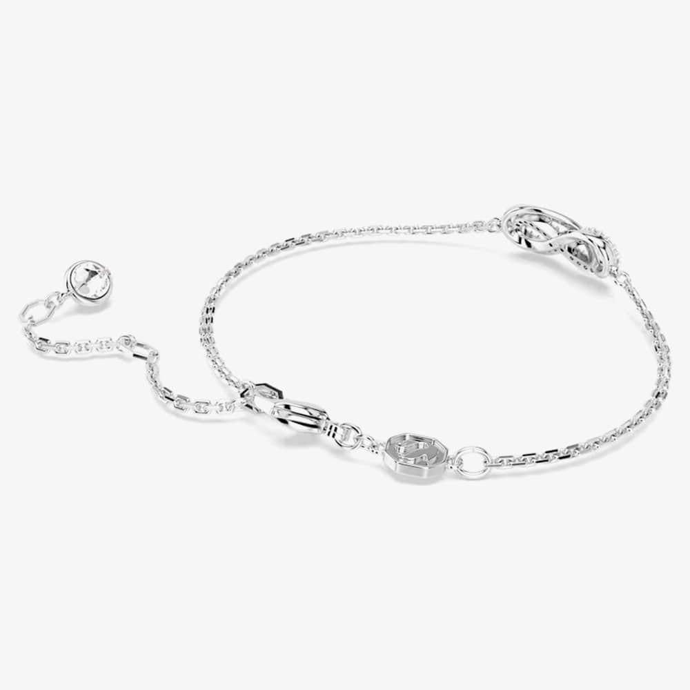 Swarovski Swarovski Women's Hyperbola Rhodium Plated White Infinity Bracelet 5679664 in Silver - 4