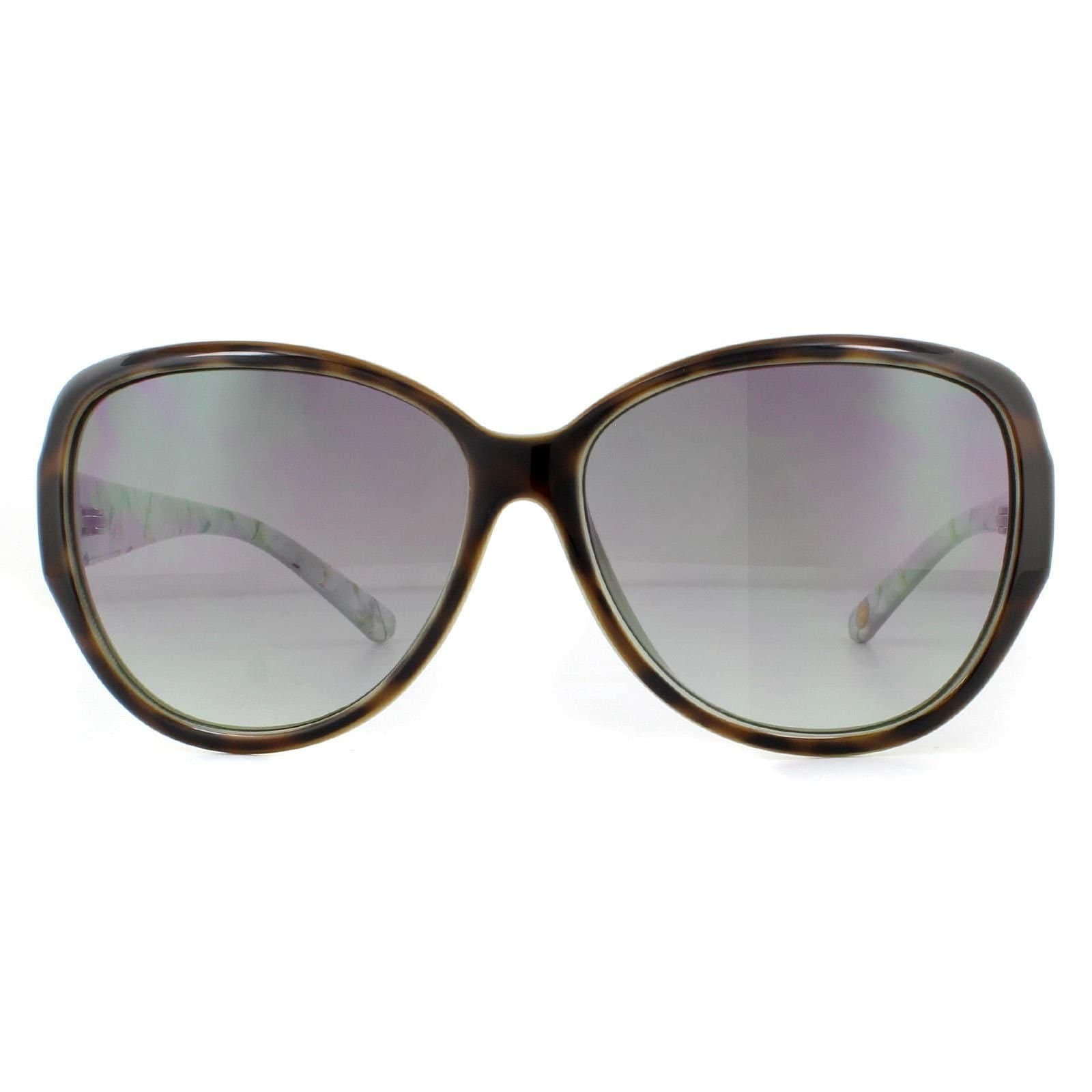 Ted Baker Ted Baker Women's Oval Tortoise Green Grey Gradient Sunglasses in Brown