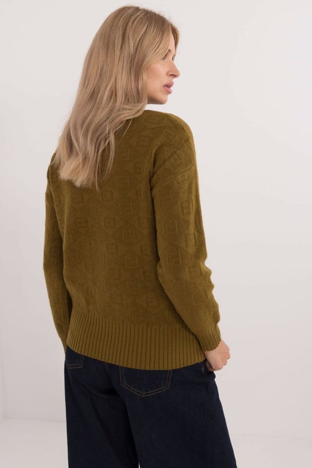 Love Lace Love Lace Women's Casual Half Turtleneck Sweater for Workwear in Olive - 3