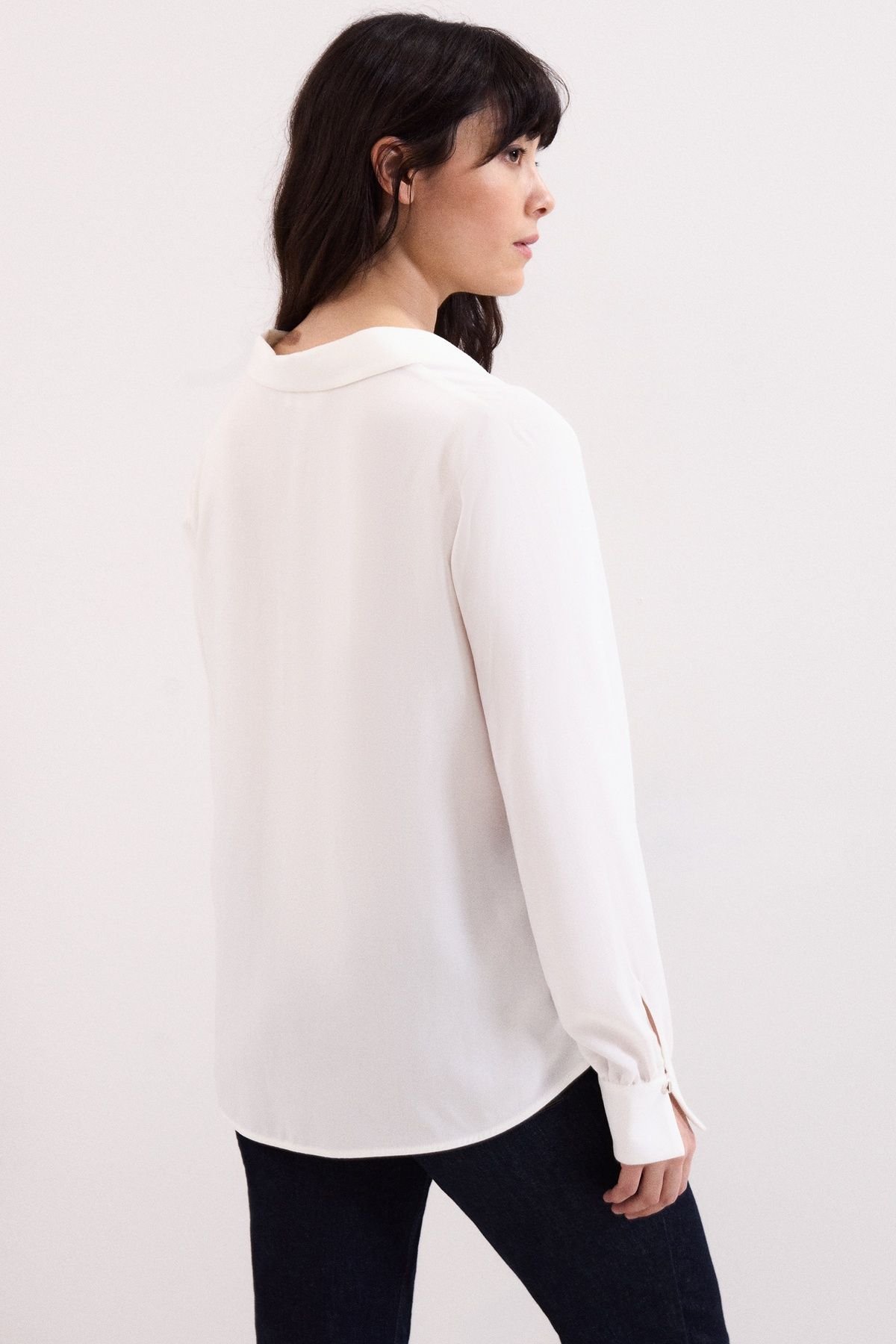 Phase Eight Phase Eight Women's Button Detailed Ashton Ivory Shirt in Off-White - 3