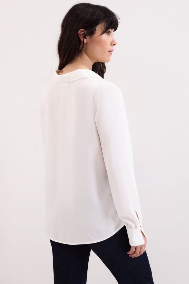Phase Eight Phase Eight Women's Button Detailed Ashton Ivory Shirt in Off-White - 3