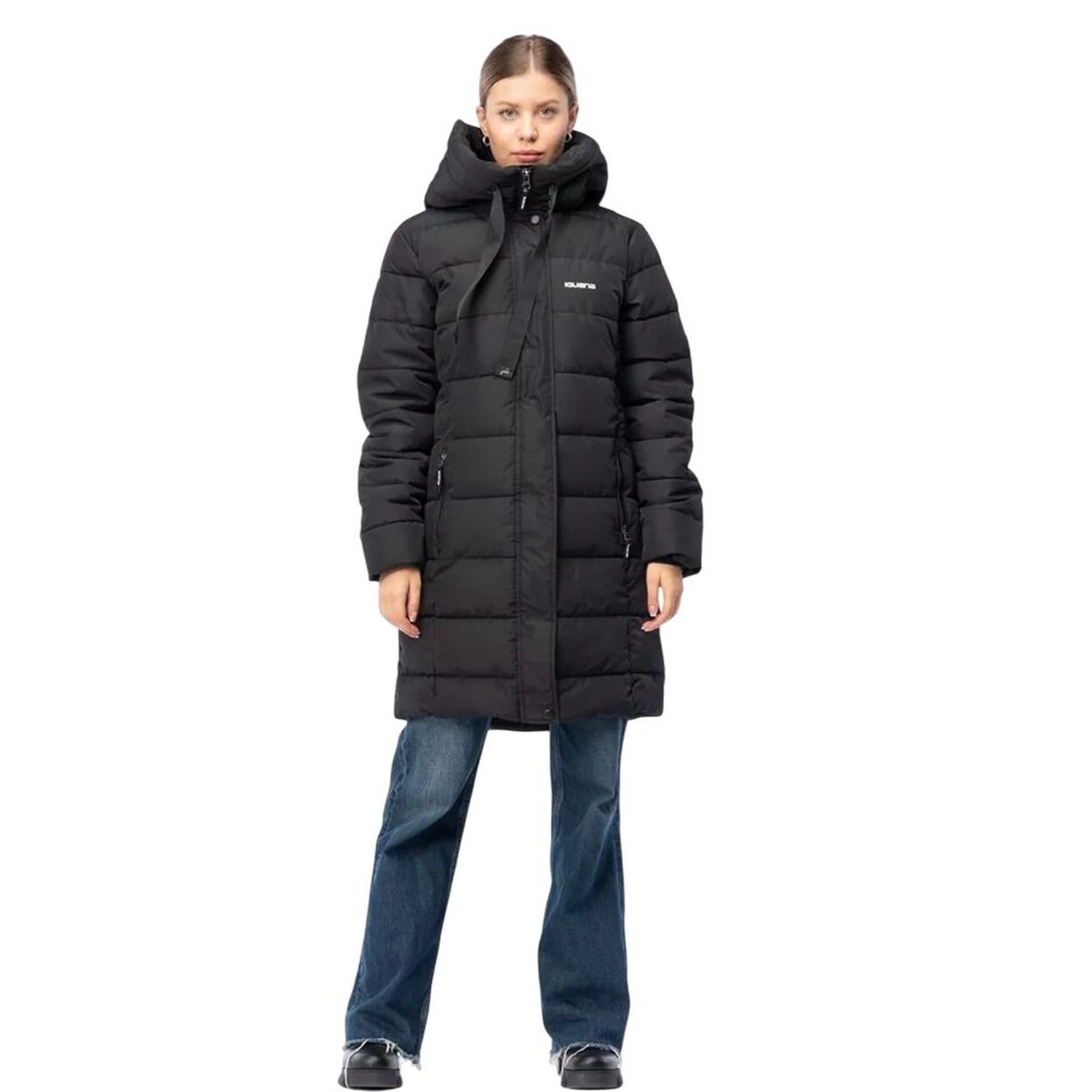 Iguana Iguana Women's Manka Quilted Winter Jacket in Black - 4