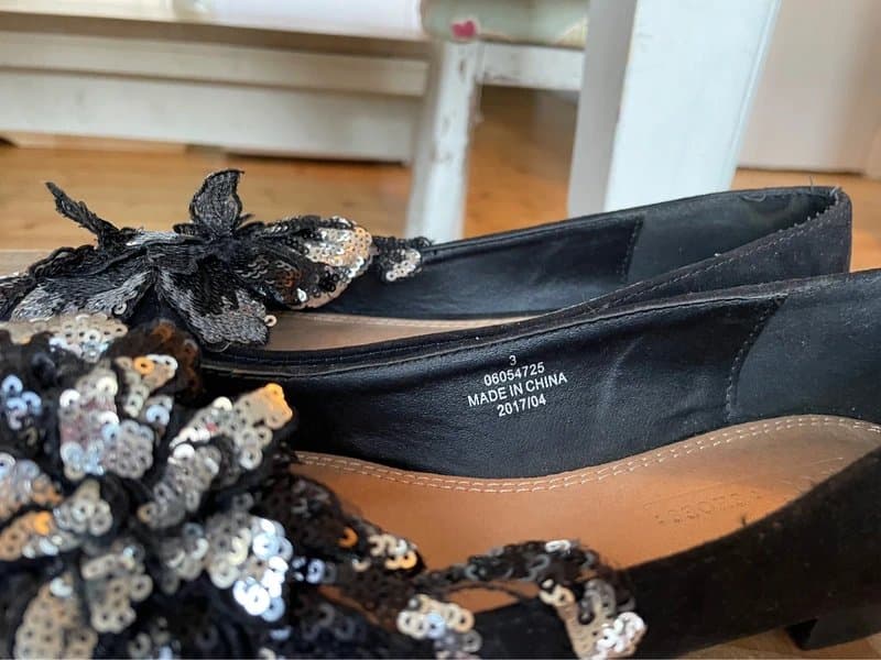 ASOS ASOS sequin flower embellished pointed flat shoes