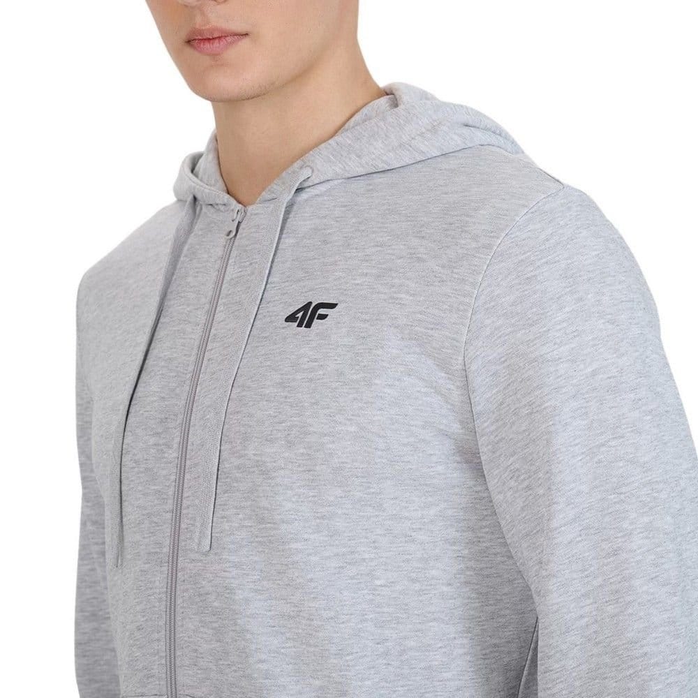 4F 4F Men's WMM00TSWSM1768 Full Zip Hoodie in Grey - 4