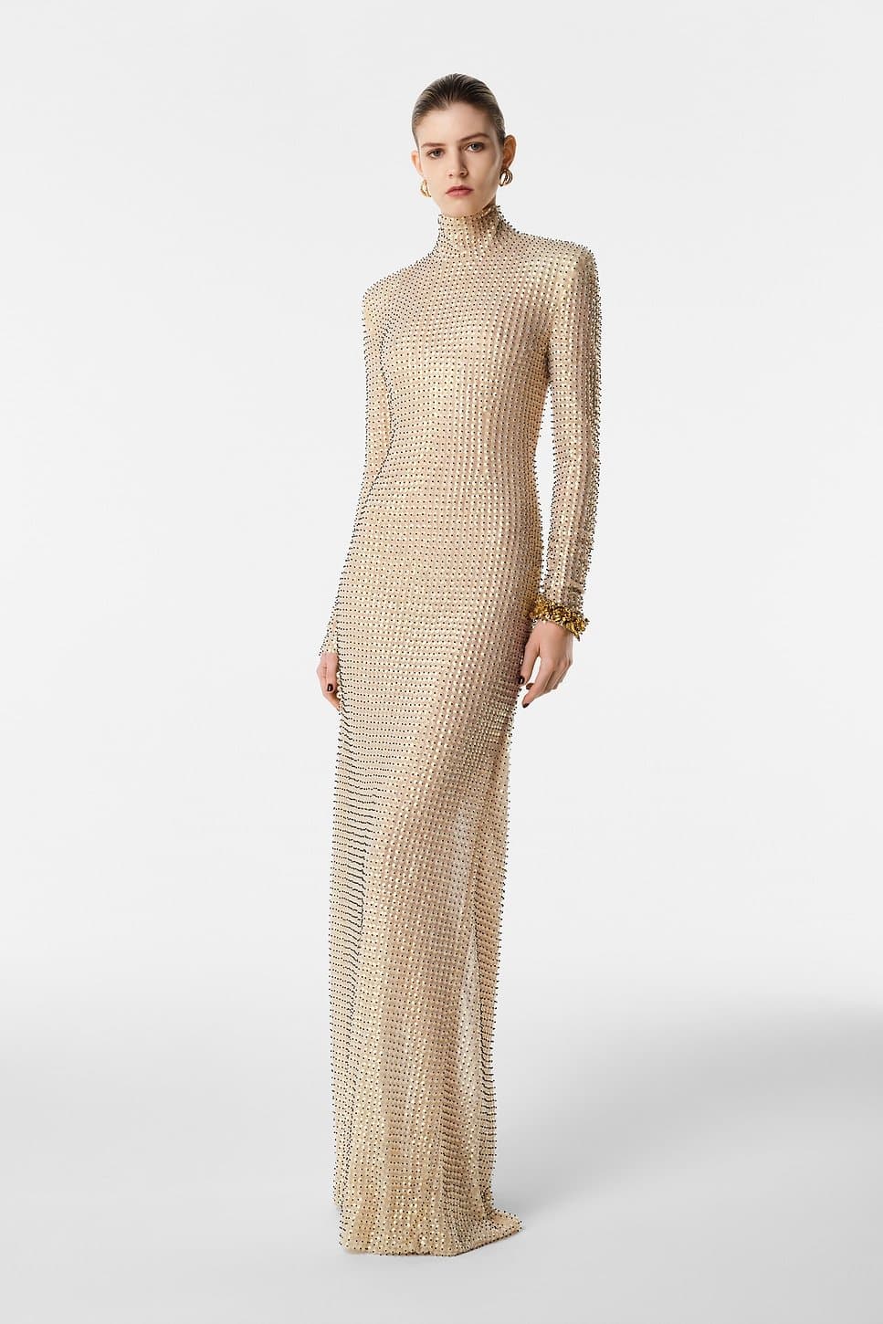revolve Polina Gown in Light Glod