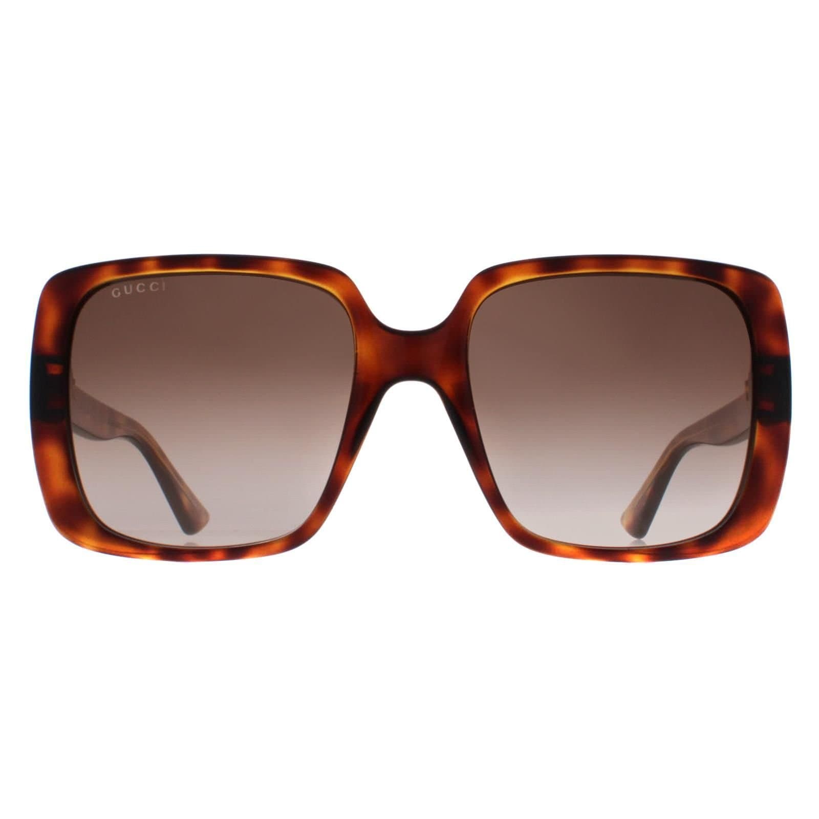Gucci Gucci Women's Square Dark Havana Brown Gradient GG0632S