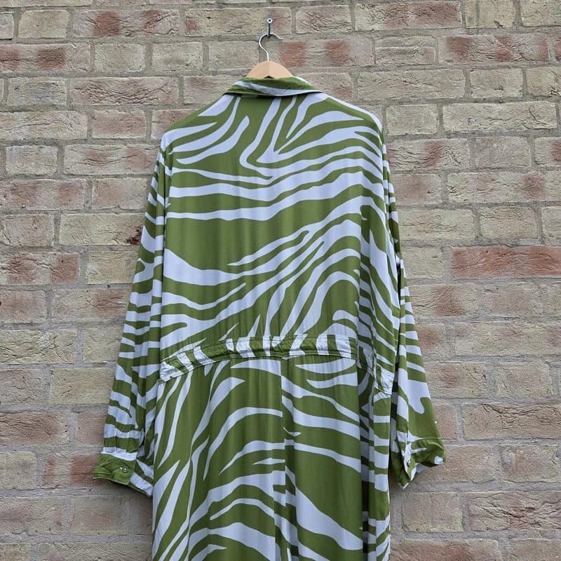 Never Fully Dressed Never Fully Dressed Jumpsuit Size 24 Green White Zebra Print Playsuit