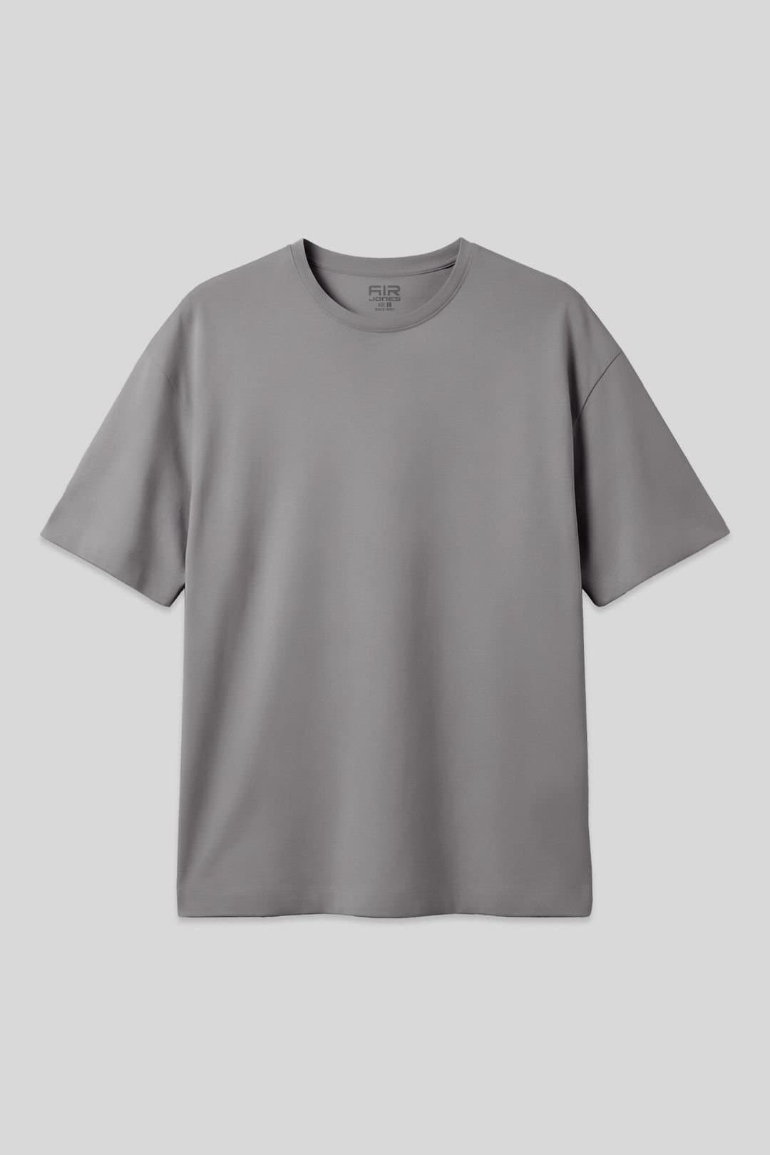 Tommy Life Tommy Life Men's Oversized Cotton Crew Neck T-Shirt in Dark Grey
