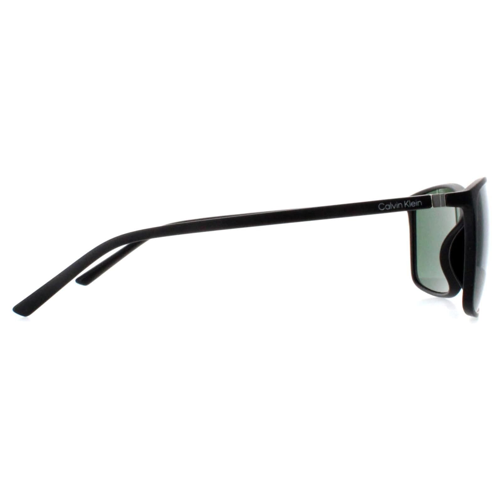 Calvin Klein CALVIN KLEIN Men's Rectangle Matte Black Green CK22558S - 4