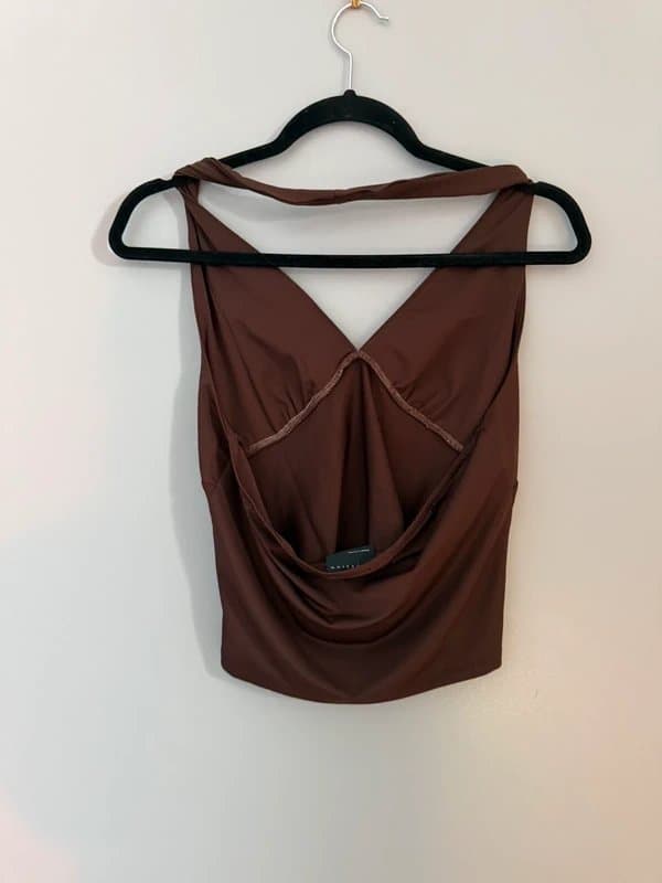ASOS Brown halter neck top
