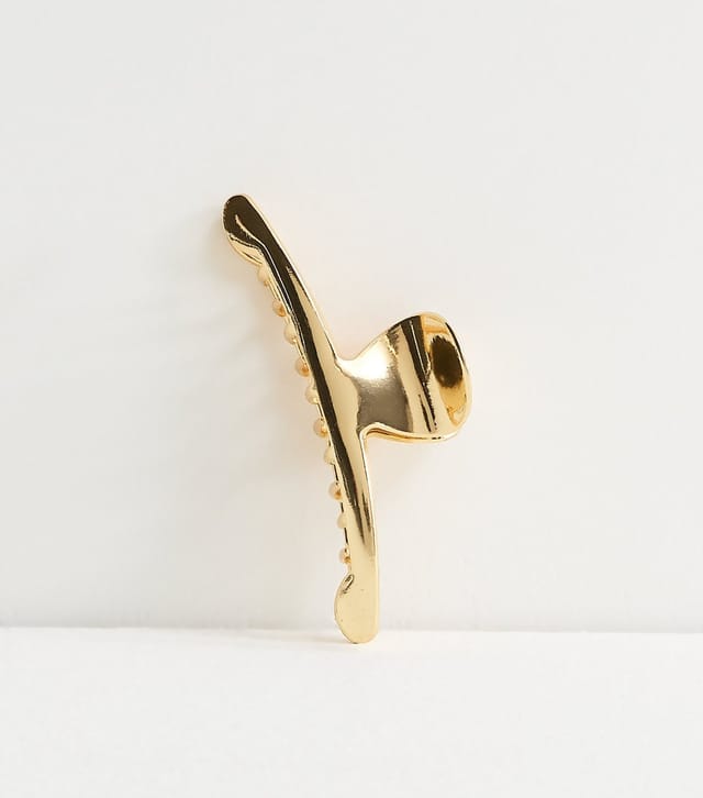 New Look Gold Tone Metal Long Hair Claw Clip New Look - 2