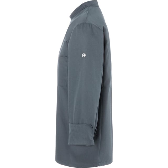 Karlowsky Karlowsky Men's Lars Long-Sleeved Chef Jacket in Dark Grey - 3