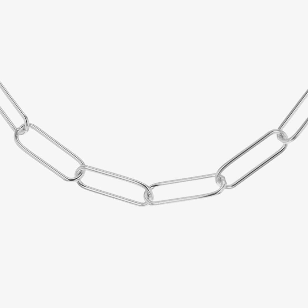 T.H.Baker T.H.Baker Women's Silver 18 Inch Paper Link Chain