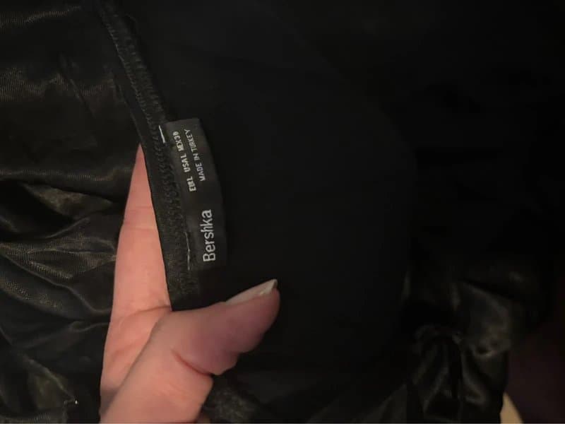 Bershka Bershka black satin maxi-dress