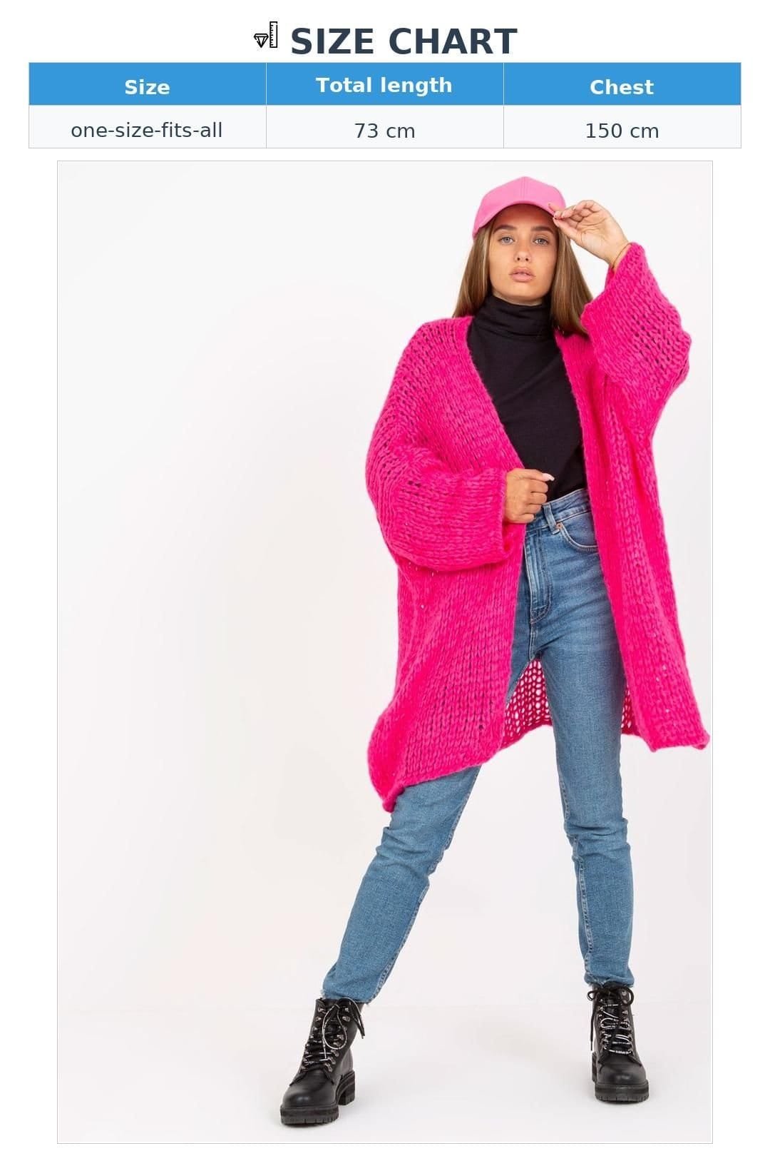 Love Lace Love Lace Women's Loose Fit Open Front Cardigan in Pink - 4