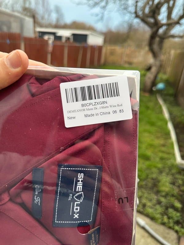 Demeanor 4 Way Stretch Men's Shirts Long Sleeve Muscle Fit Formal Dress Shirt Gift