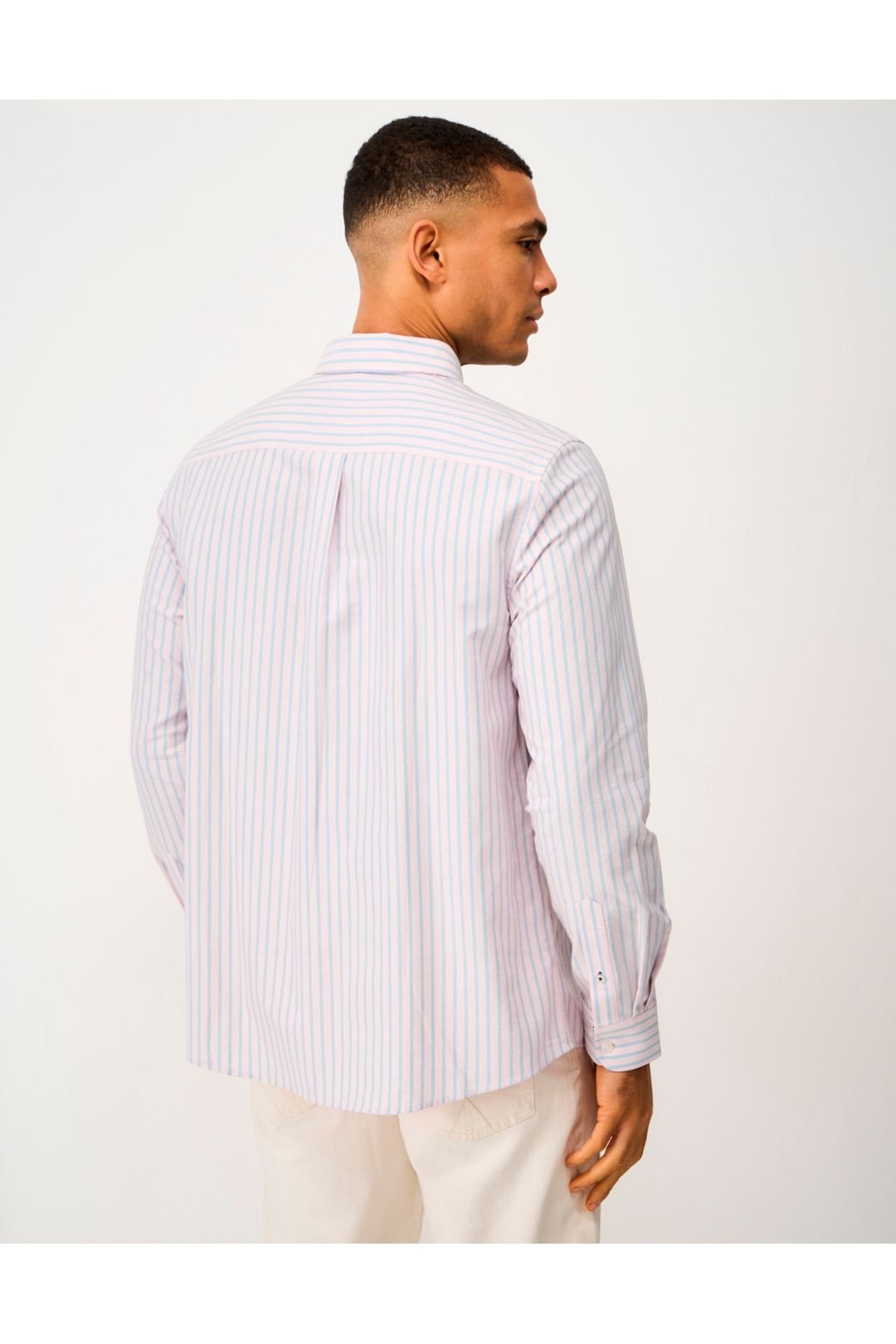 Crew Clothing Crew Clothing Men's Timsley Stripe Classic Oxford Pink - 3