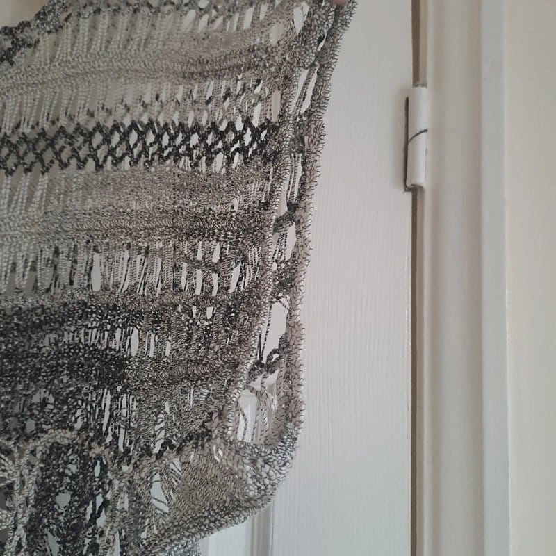 New Look Grey Crochet Mandala Knit Top UK 14