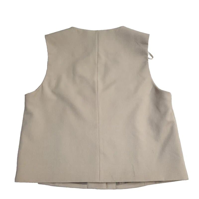 New Look New Look Waistcoat Smart Casual Beige No Pockets Women's Size 16