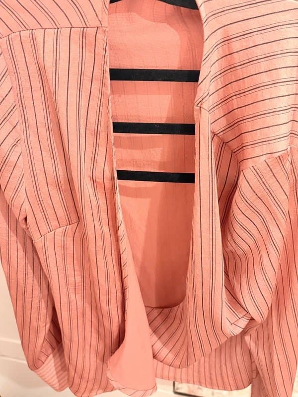 Topshop pink satin blouse