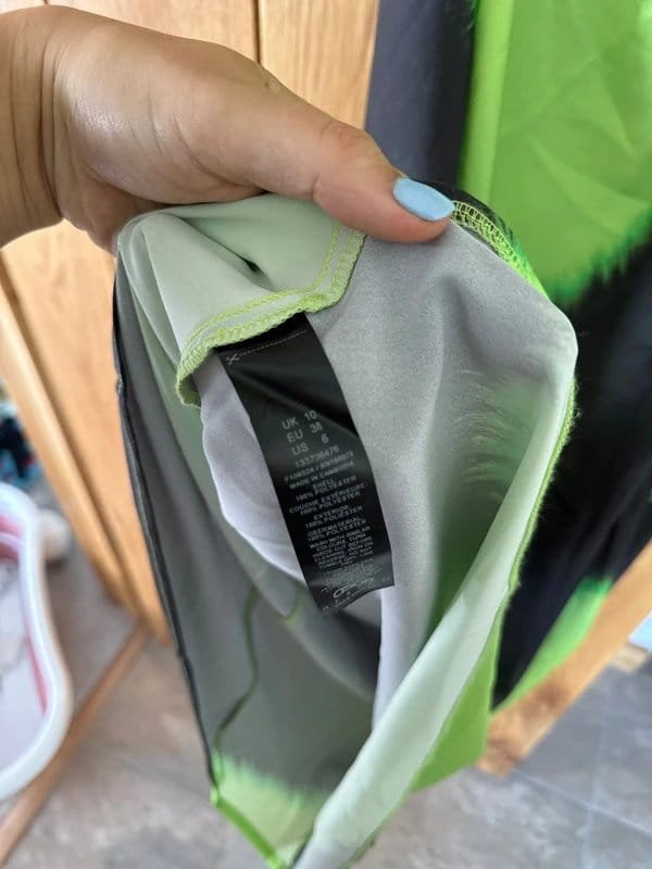 ASOS Green/Black Satin Bandeau Maxi Dress