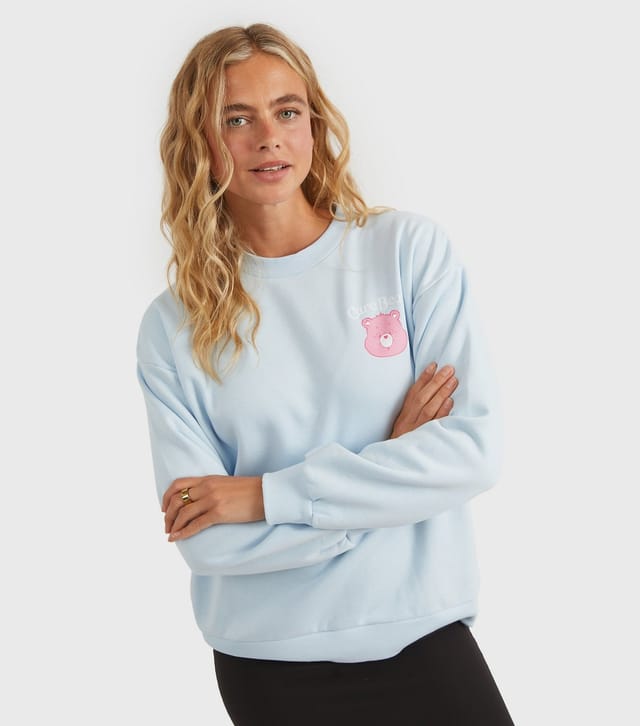 Custard Women's Clothing Bright Blue Care Bears Print Sweatshirt Custard New Look - 3