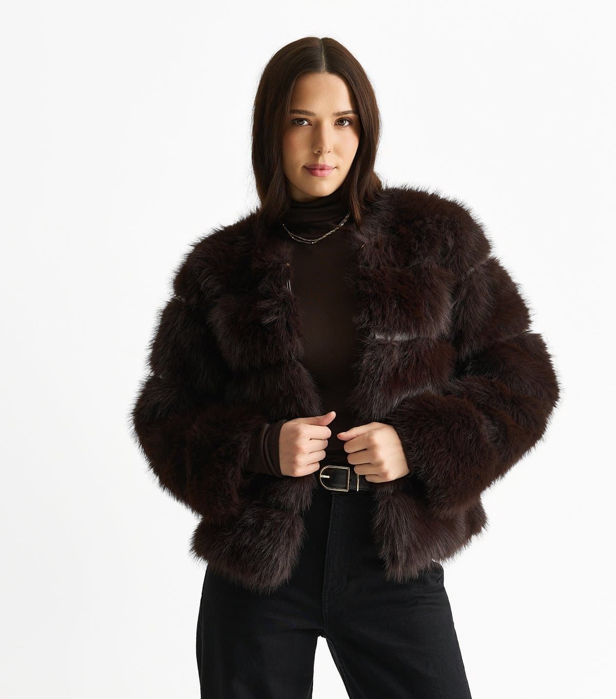 Gini London Women's Faux Fur Jacket Gini London New Look