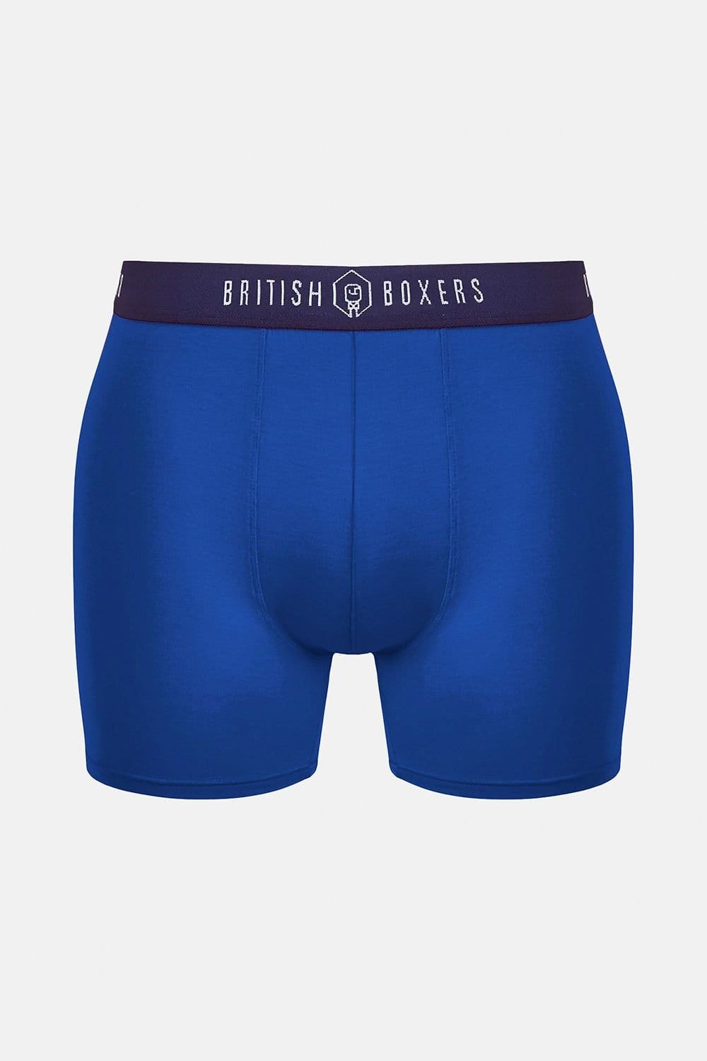 British Boxers British Boxers Men's Pack of Three "Flame Blues" Stretch Trunks in Dark Blue - 4