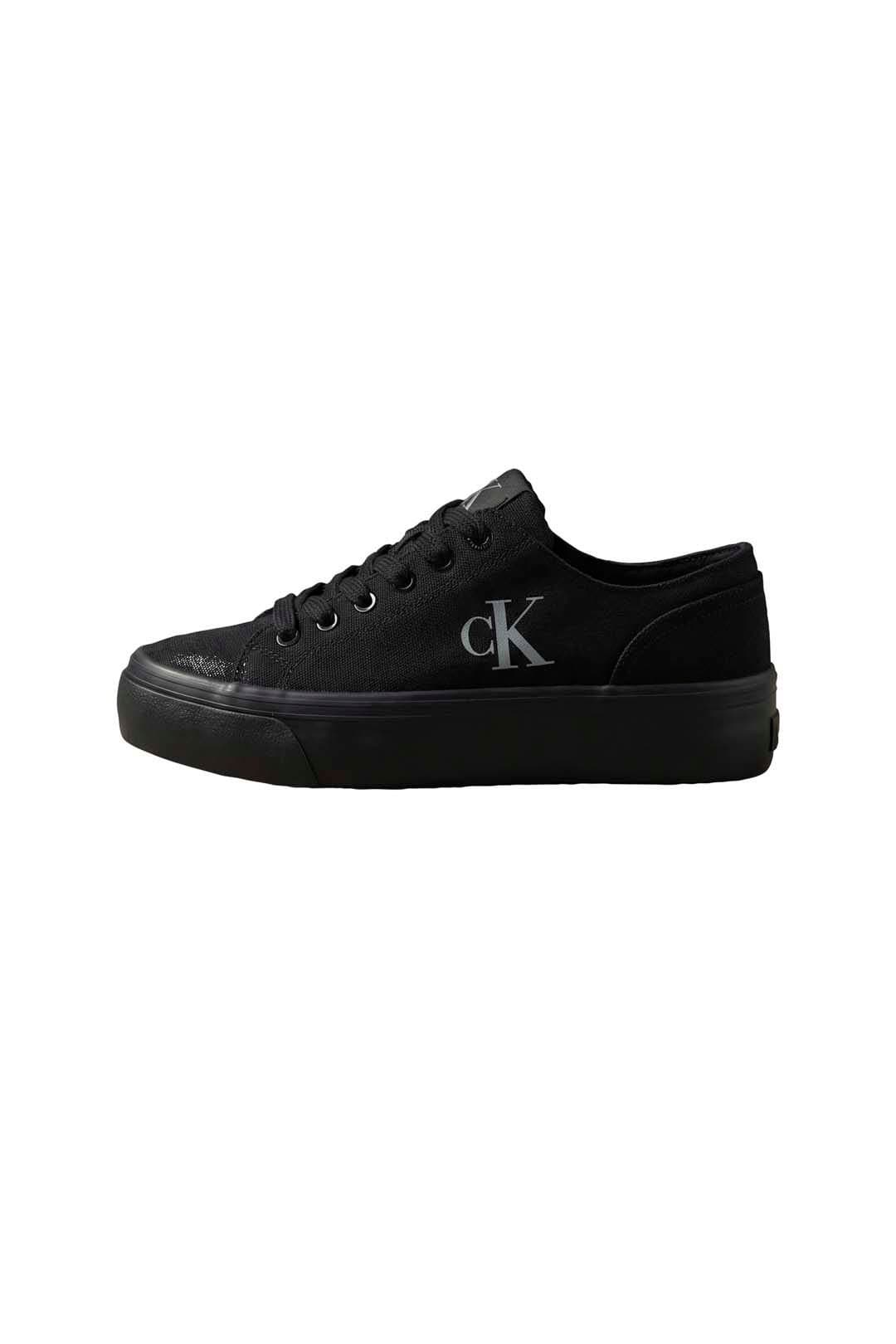 Calvin Klein Calvin Klein Women's Vulc Flatform Low Canvas Black