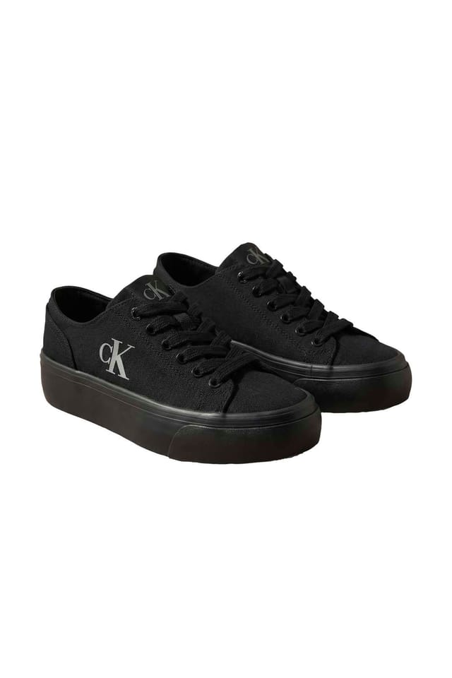 Calvin Klein Calvin Klein Women's Vulc Flatform Low Canvas Black - 2