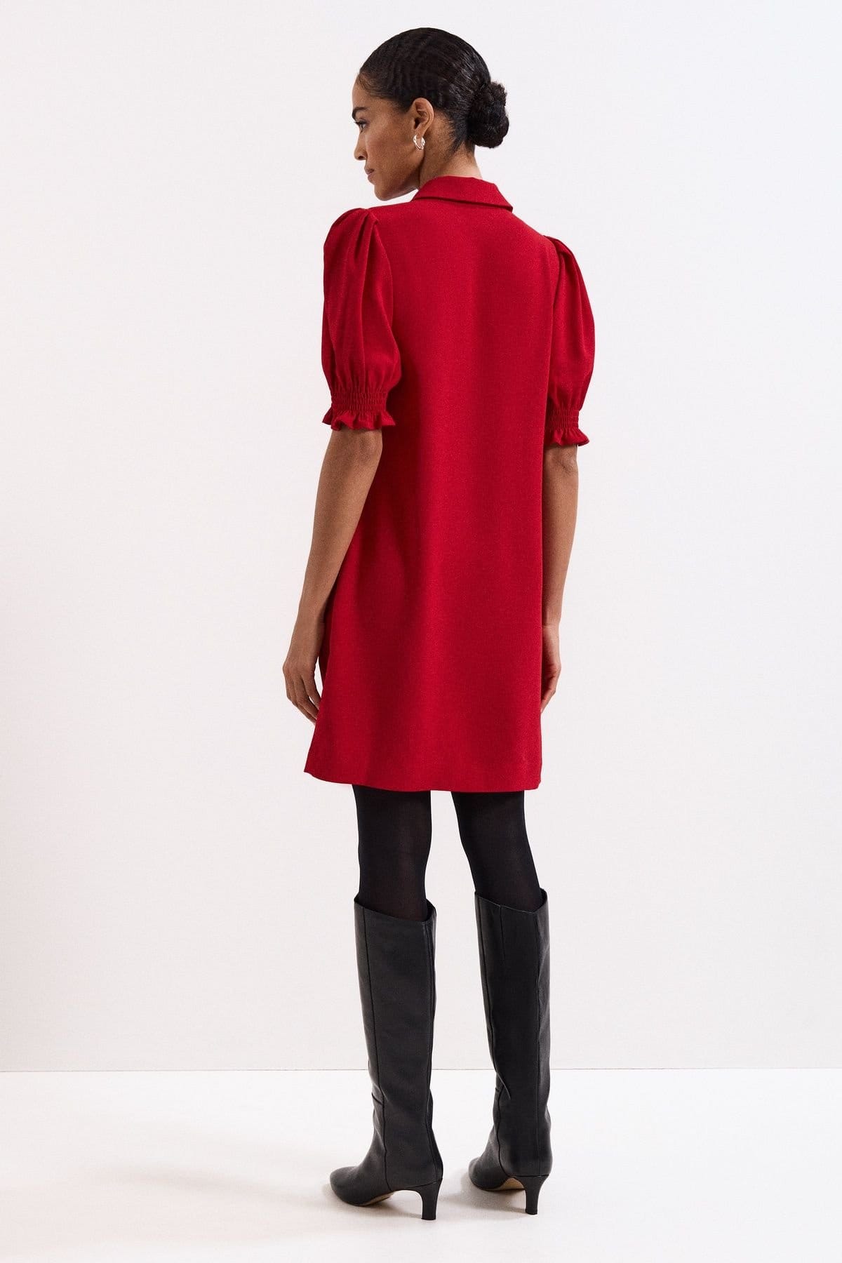 Phase Eight Phase Eight Women's Candice Scallop Detail Shirt Dress in Red - 4