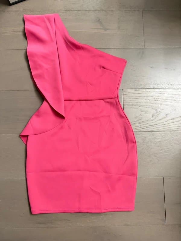 ASOS ASOS pink one shoulder mini dress – UK 12