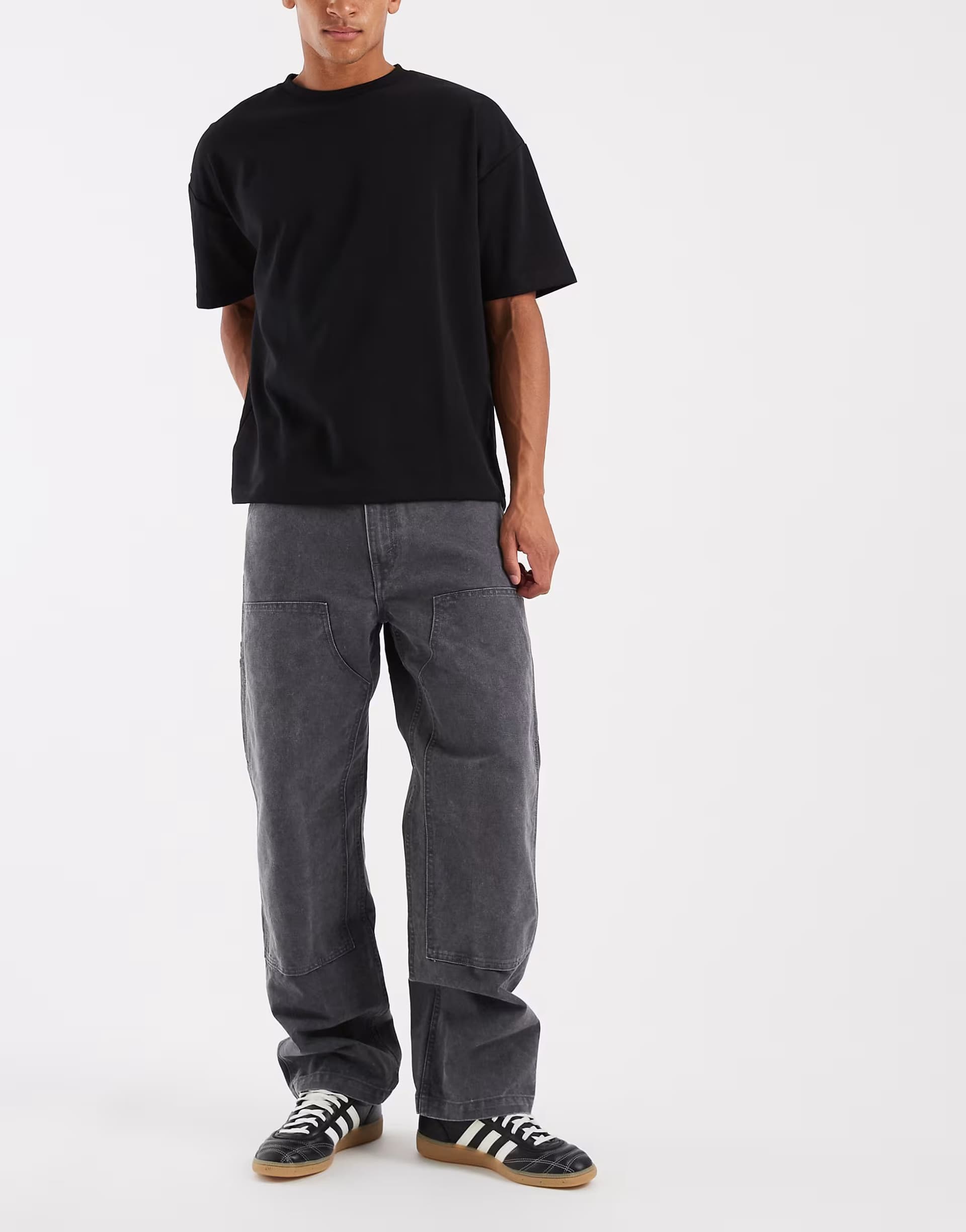 ASOS ASOS Levi's 568 Loose Straight Double Knee In Dark Grey