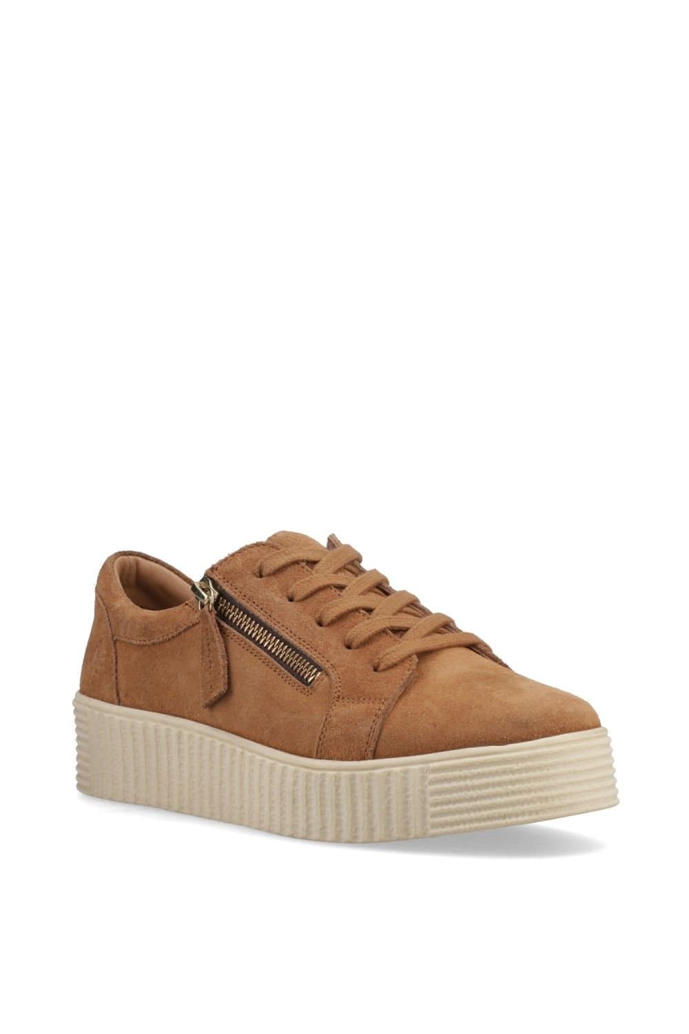 Hush Puppies Hush Puppies Women's Tara Suede Trainer in Tan