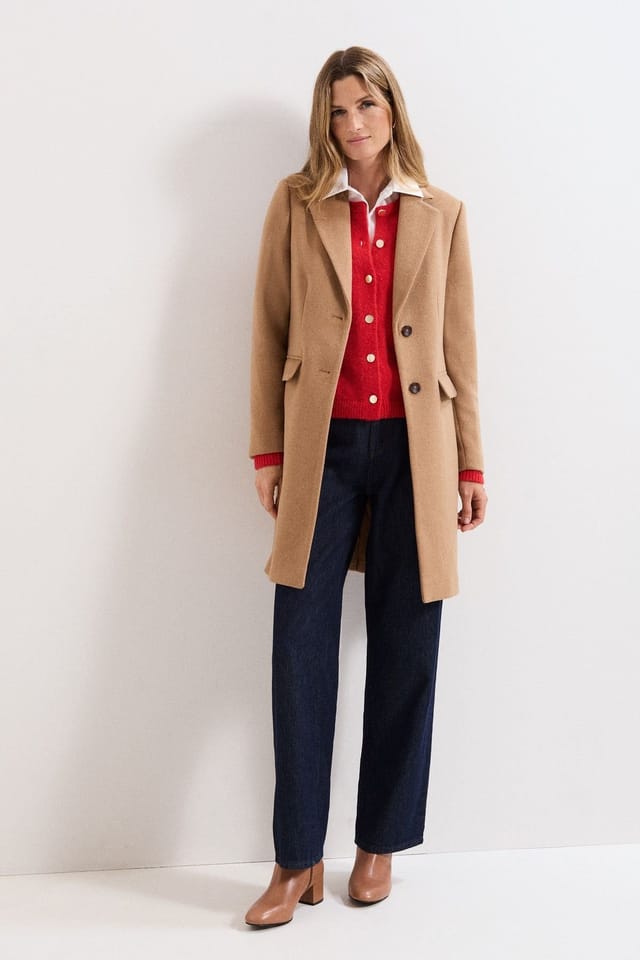 Phase Eight Phase Eight Women's Lydia Wool Coat in Light Tan - 3