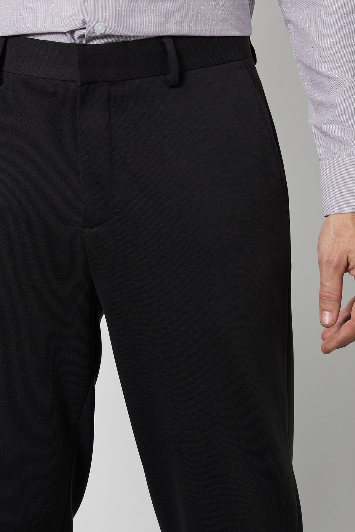 Burton Burton Men's Black Textured Slim Fit Trouser - 4